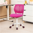 Height-adjustable Ergonomic Kids Chair w/ Wheels Pink