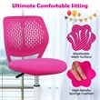 Height-adjustable Ergonomic Kids Chair w/ Wheels Pink