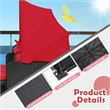 Patio Rattan Daybed Lounge Retractable Top Canopy Red
