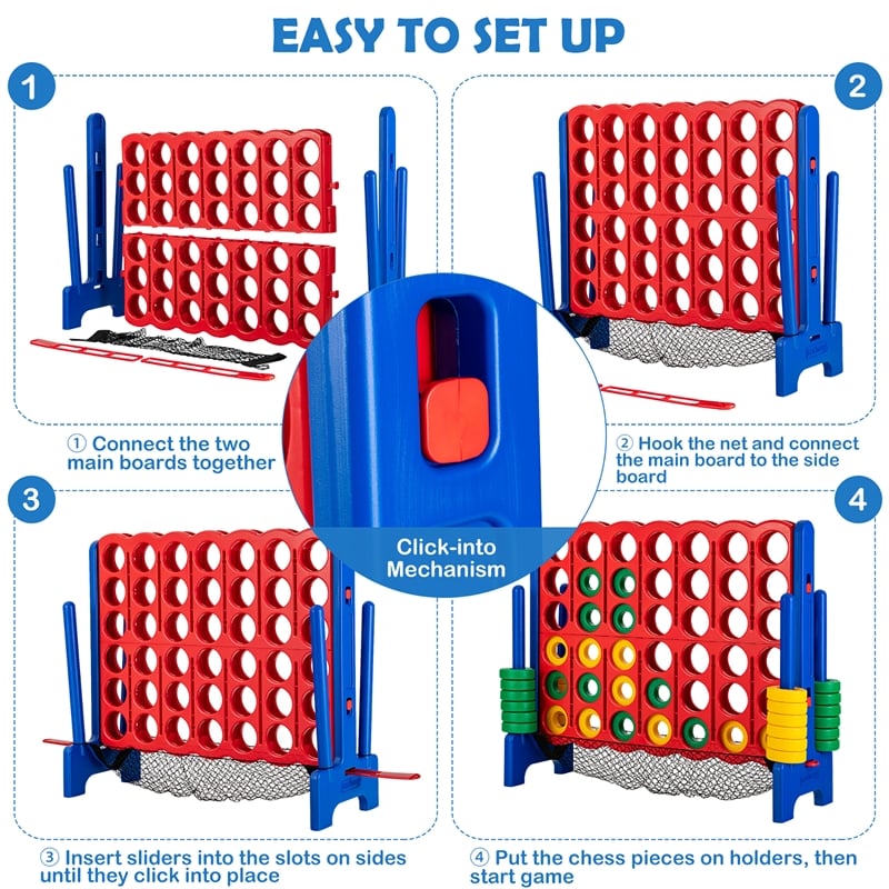 4 to Score Giant Game Set 4 in a Row Connect Game for Kids & Adult