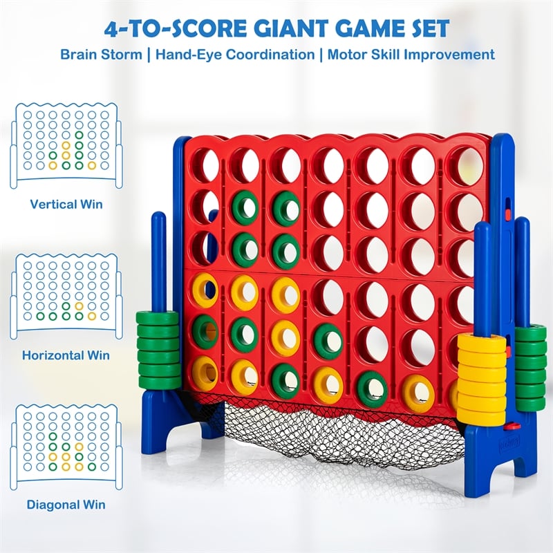 4 to Score Giant Game Set 4 in a Row Connect Game for Kids & Adult