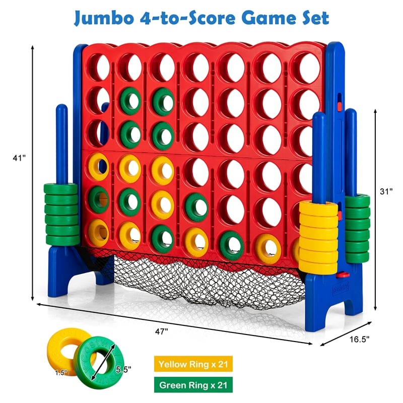 4 to Score Giant Game Set 4 in a Row Connect Game for Kids & Adult