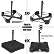220lb Capacity Fillable Mobile Umbrella Base Heavy Duty Black