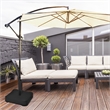 220lb Capacity Fillable Mobile Umbrella Base Heavy Duty Black