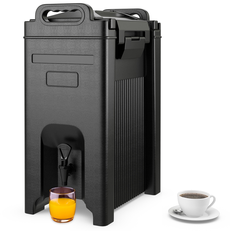 Insulated Beverage Server/Dispenser 5 Gallon Hot Cold Drinks Black