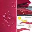 15FT Twin Patio Double-Sided Umbrella 48 Solar LED Lights  Wine