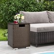 16'' Rattan Propane Tank Holder Cover Hideaway Side Table Brown