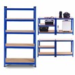 Adjustable 36''x72'' Heavy Duty 5 Level Garage Tool Shelf Navy