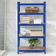 Adjustable 36''x72'' Heavy Duty 5 Level Garage Tool Shelf Navy