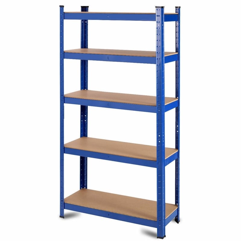 Adjustable 36''x72'' Heavy Duty 5 Level Garage Tool Shelf Navy