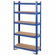 Adjustable 36''x72'' Heavy Duty 5 Level Garage Tool Shelf Navy