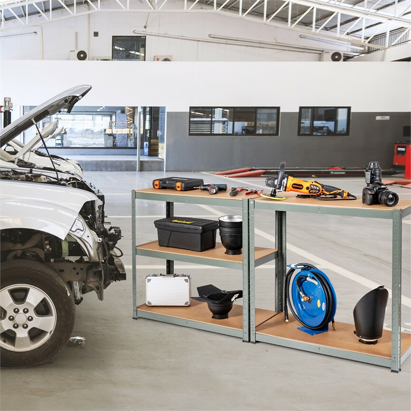Adjustable 36''x72'' Heavy Duty 5 Level Garage Tool Shelf Gray