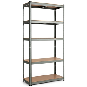 Adjustable 36''x72'' Heavy Duty 5 Level Garage Tool Shelf Gray