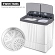 Portable Mini Compact Twin Tub 20Lbs Total Washing Machine White