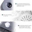 Portable Mini Compact Twin Tub 20Lbs Total Washing Machine White