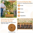 Tall Raised Garden Bed Wooden Planter w/ Trellis for Flower Climbing Orange