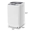 Portable Compact Washing Machine 1.34 Cu.ft Spin Washer Drain Gray