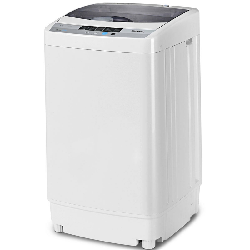Portable Compact Washing Machine 1.34 Cu.ft Spin Washer Drain Gray