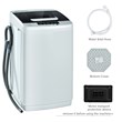 Portable Full-Automatic Laundry Washing Machine 8.8lbs Spin Washer Gray