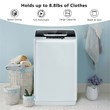 Portable Full-Automatic Laundry Washing Machine 8.8lbs Spin Washer Gray