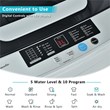 Portable Full-Automatic Laundry Washing Machine 8.8lbs Spin Washer Gray