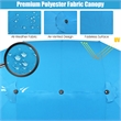 15FT Patio Double Sided Umbrella Crank Garden Blue
