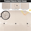 15FT Patio Double Sided Umbrella Crank Garden Beige