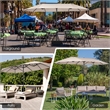 15FT Patio Double Sided Umbrella Crank Garden Beige