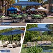 15FT Patio Double Sided Umbrella Crank Garden Navy