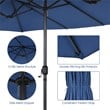 15FT Patio Double Sided Umbrella Crank Garden Navy