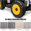 12V Kids Ride On Tractor with Trailer Ground Loader Black
