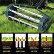 Rolling Garden Lawn Aerator Roller Home Grass Steel Handle Green