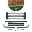 Rolling Garden Lawn Aerator Roller Home Grass Steel Handle Green