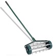 Rolling Garden Lawn Aerator Roller Home Grass Steel Handle Green