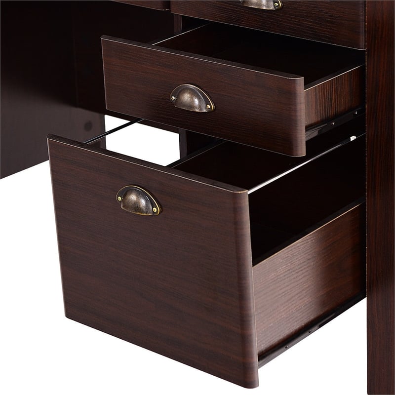 Computer Desk PC Laptop Writing Table Workstation Brown