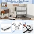 Heavy Duty Foldable Bed Metal Guest Bed Daybed White