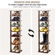 7-Tier Shoe Rack Free Standing Shelf Storage Tower Rustic Brown