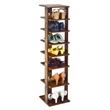 7-Tier Shoe Rack Free Standing Shelf Storage Tower Rustic Brown