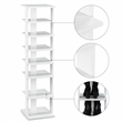 7-Tier Shoe Rack Free Standing Shelf Storage Tower Rustic White