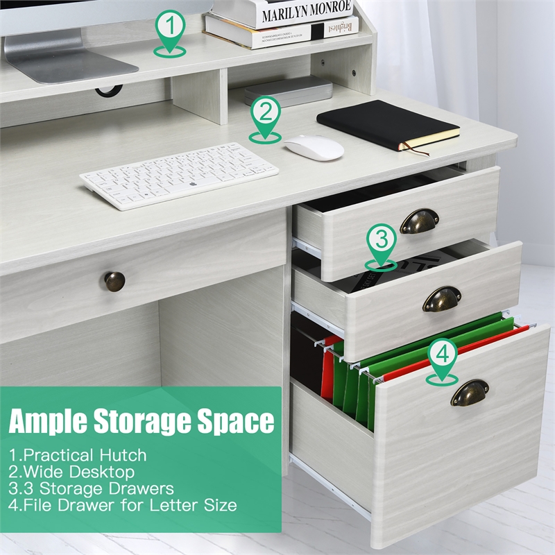 Computer Desk PC Laptop Writing Table Workstation White