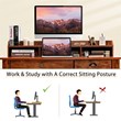 Computer Desk PC Laptop Writing Table Workstation Rustic Brown
