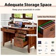 Computer Desk PC Laptop Writing Table Workstation Rustic Brown