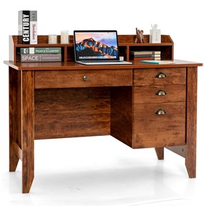 Computer Desk PC Laptop Writing Table Workstation Rustic Brown