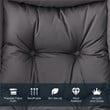 Modern Polyester Fabric Lazy Chair Single Sofa Chair  w/ Side Pocket Gray