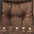 Modern Polyester Fabric Lazy Chair Single Sofa Chair w/ Side Pocket Brown