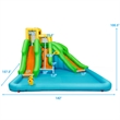 Inflatable Water Park Bounce House w/Climbing Two Slides and Splash Pool
