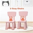 Kids Table & 2 Chairs Set Toddler Activity Play Dining Baby Gift Pink