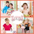 Kids Table & 2 Chairs Set Toddler Activity Play Dining Baby Gift Pink