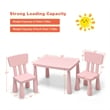 Kids Table & 2 Chairs Set Toddler Activity Play Dining Baby Gift Pink