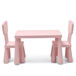 Kids Table & 2 Chairs Set Toddler Activity Play Dining Baby Gift Pink